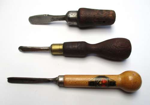 Vintage wood carving, chisel lot