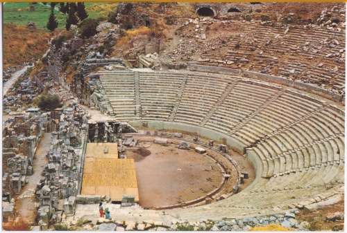 VINTAGE postcard - Turkey - Ephesus, Great Theatre (41-54 AD)