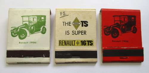 Vintage Match books - Automobile / car relate --- Renault