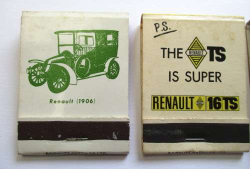 Vintage Match books - Automobile / car relate --- Renault