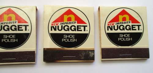 Nugget Shoe Polish Matchbook / matches - unused