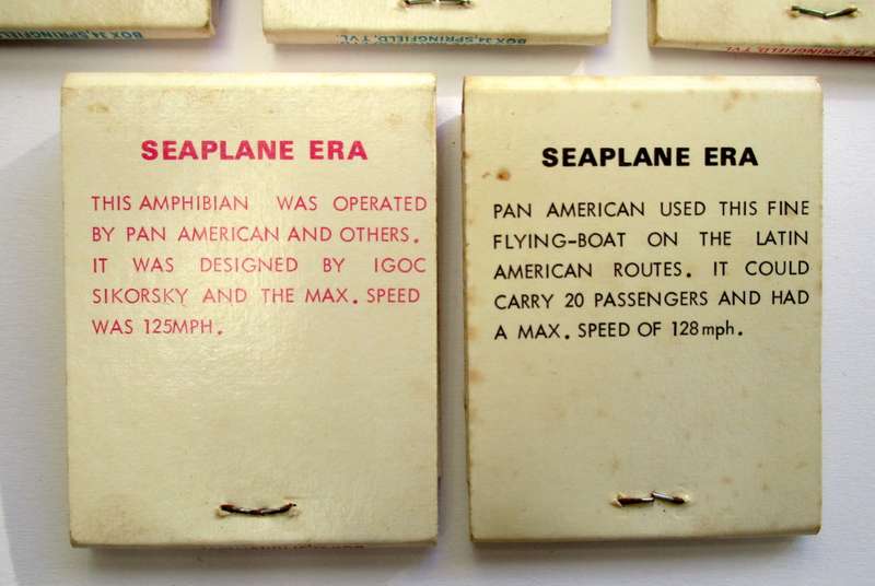 Vintage Matchbooks / matches -- USA Planes / Aircraft