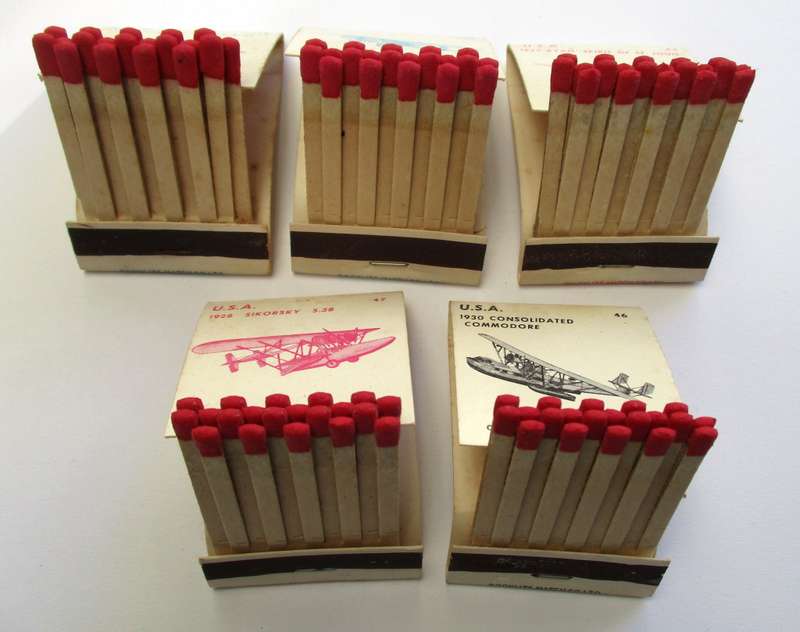 Vintage Matchbooks / matches -- USA Planes / Aircraft
