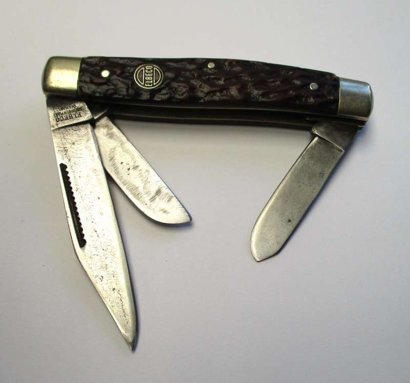 Vintage Elbeco Large three blade Stockman Knife, made in Germany.