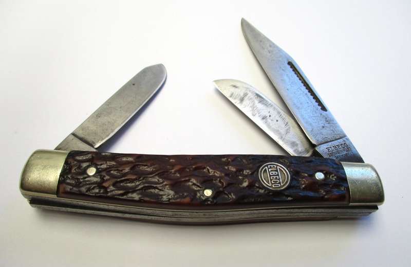 Vintage Elbeco Large three blade Stockman Knife, made in Germany.