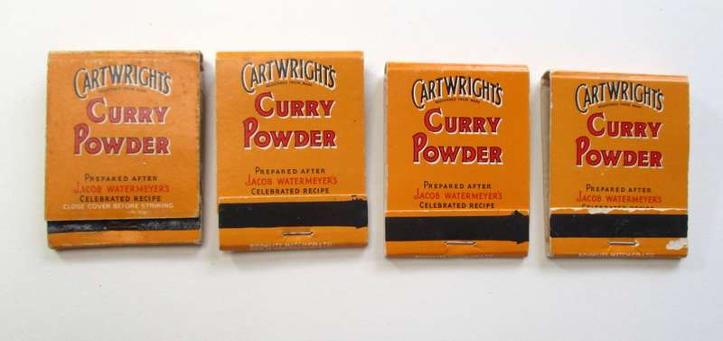 Vintage Matchbooks / Matches -- Cartwright`s Curry Powder