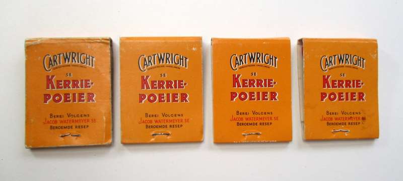 Vintage Matchbooks / Matches -- Cartwright`s Curry Powder