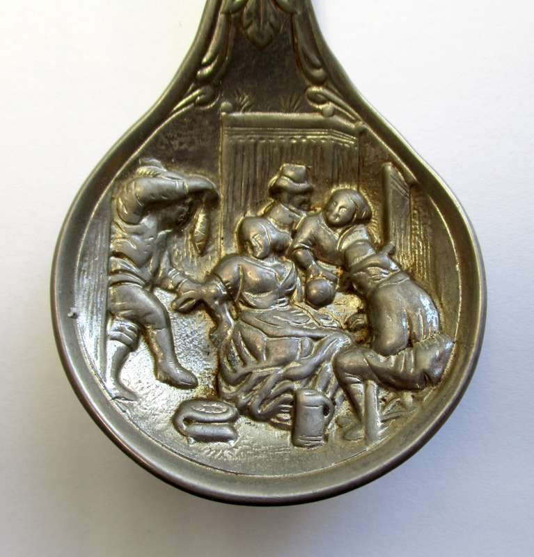 Vintage Dutch Pressed ornamental spoon