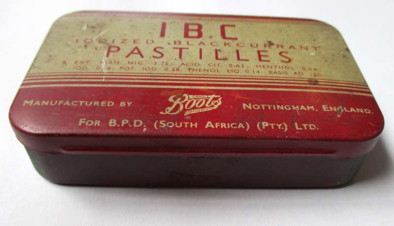 Vintage Tin - IBC Pastilles Boots, Nottingham, England.
