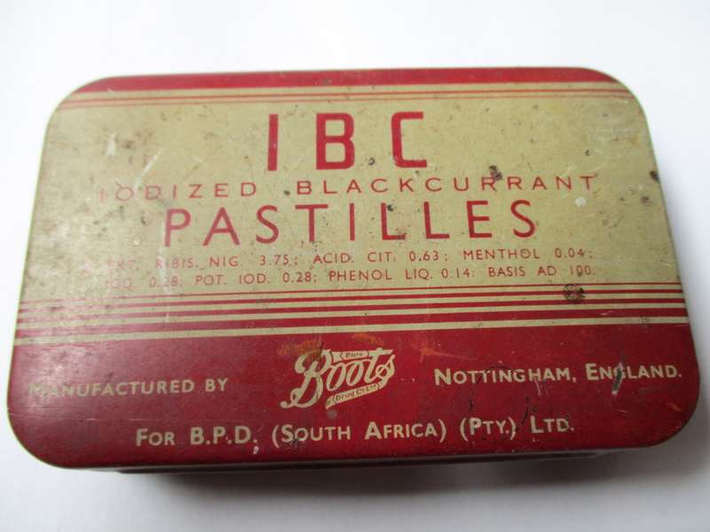 Vintage Tin - IBC Pastilles Boots, Nottingham, England.