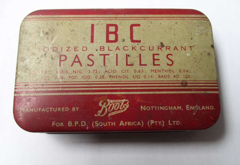 Vintage Tin - IBC Pastilles Boots, Nottingham, England.
