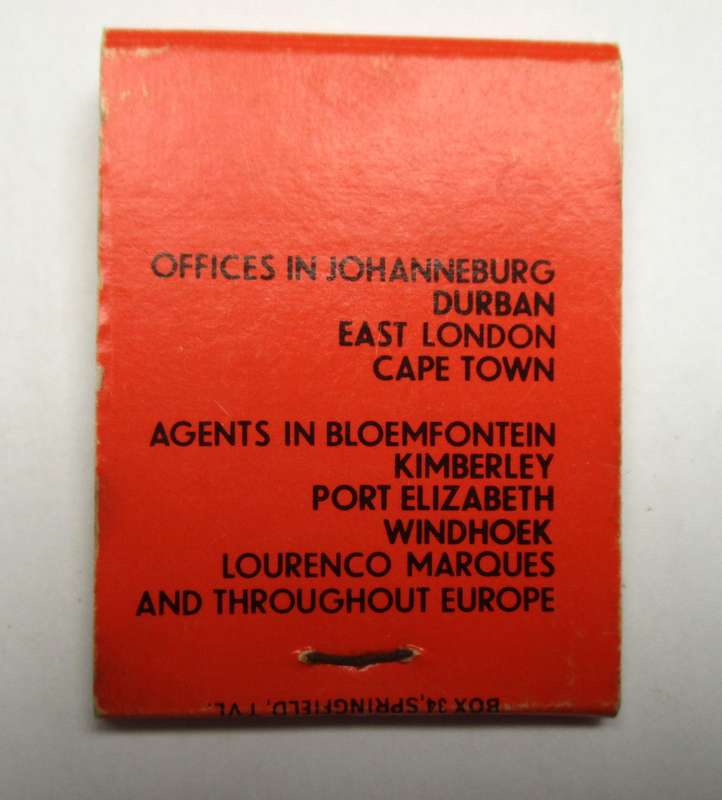 Match book - Grosvenor Car Hire, unused.
