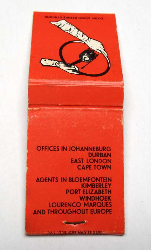 Match book - Grosvenor Car Hire, unused.