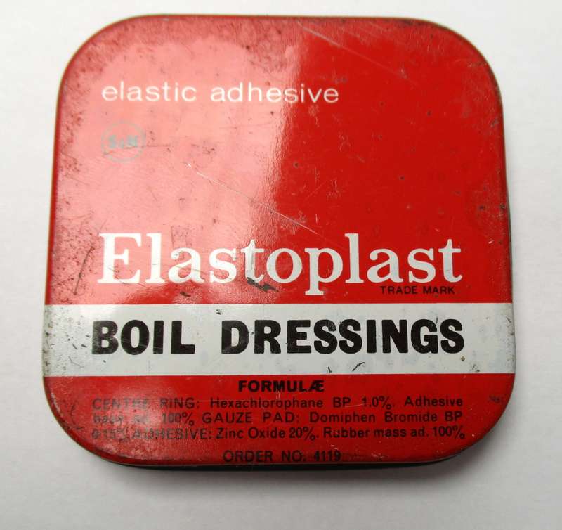 Vintage Elastoplast Elastic Adhesive Boil Dressing Tin