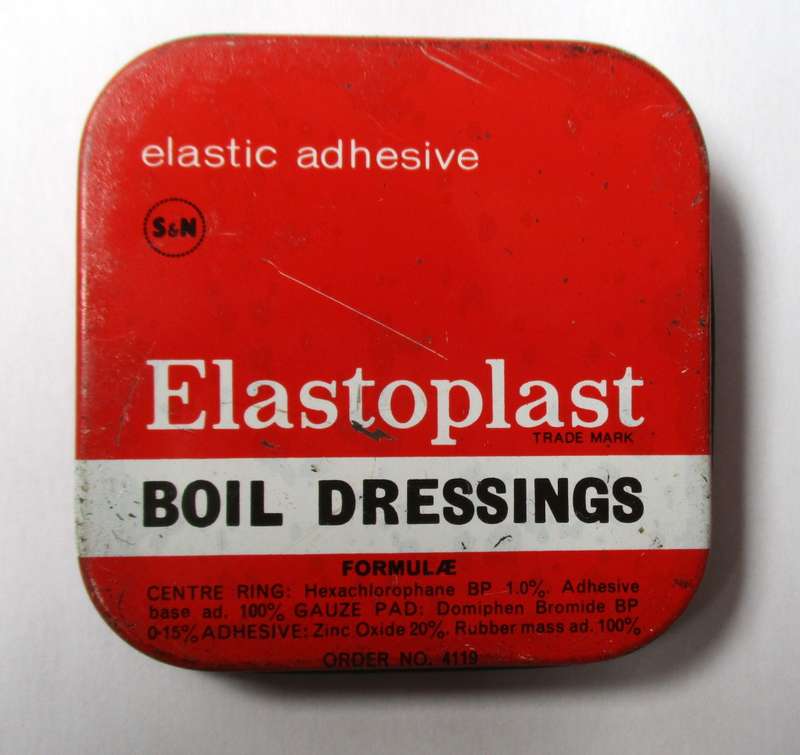 Vintage Elastoplast Elastic Adhesive Boil Dressing Tin