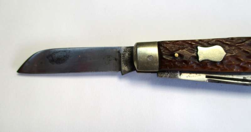 Vintage Henry Boker Premium Stock Knife / Stockman Knife - Bone handle - Germany