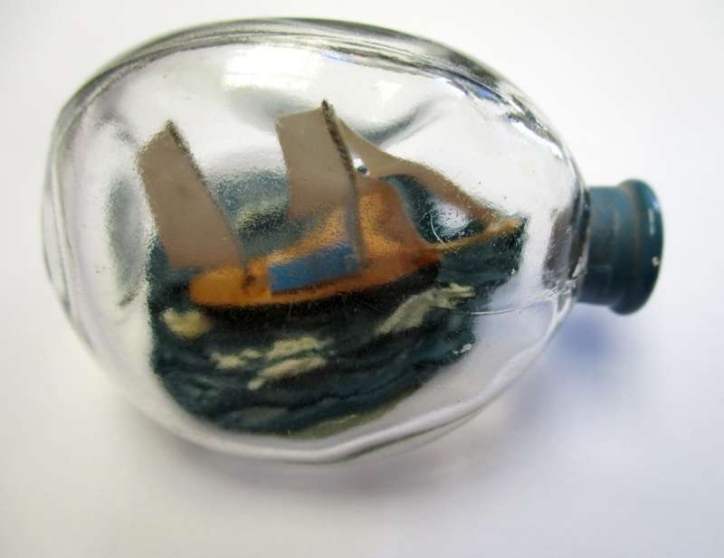 Miniature hand-made Ship in a Bottle