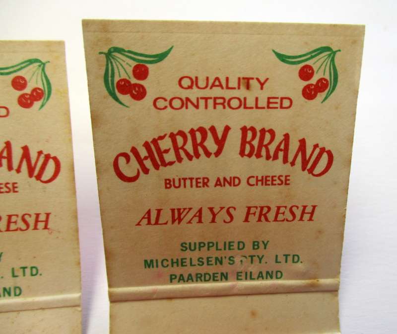 Vintage Spar Match Books / Matches - Boerebeskuit / Glamour Stockings & Canned Fruits