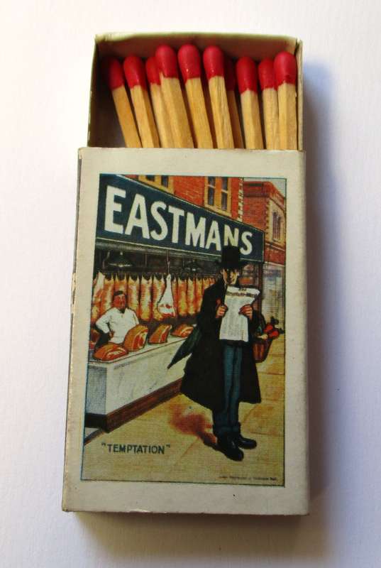 Vintage box of matches - `Remember Yesteryear` Eastmans - `Temptation` / Ripolin