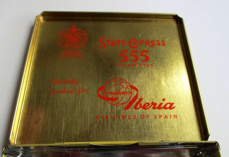 Vintage Cigarette Tin -- State Express 555, 210 Piccadilly, London