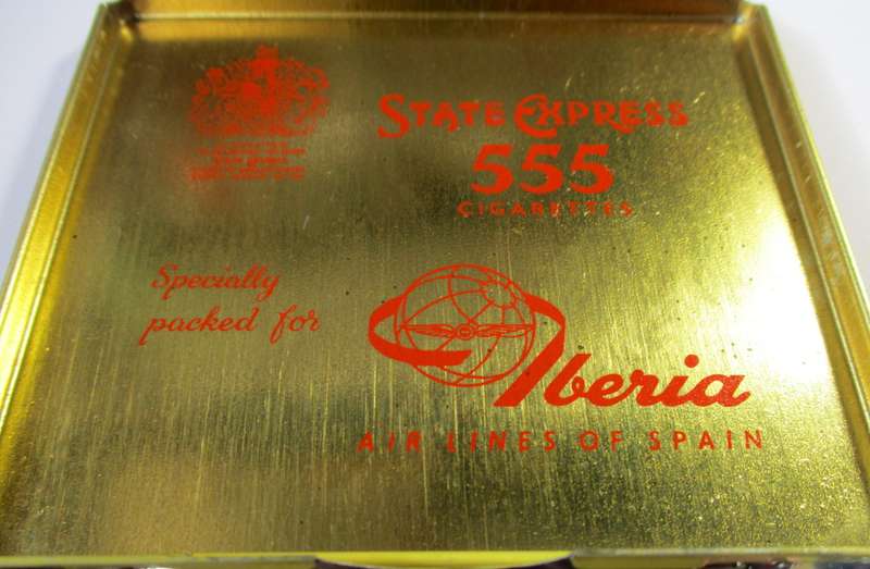 Vintage Cigarette Tin -- State Express 555, 210 Piccadilly, London