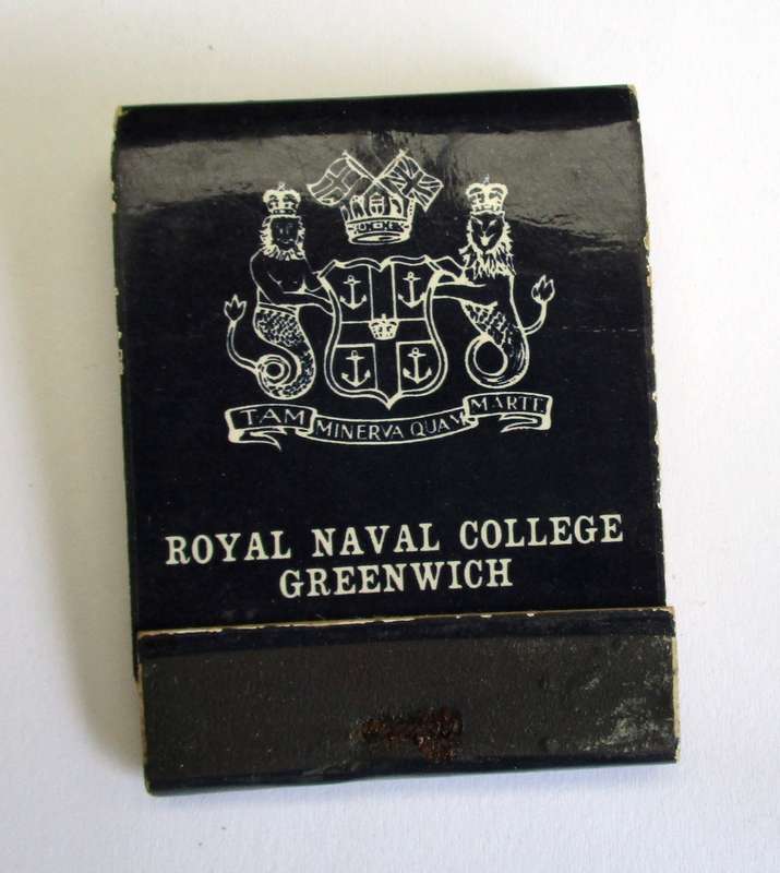 Vintage Matchbook / matches -- Royal Naval College, Greenwich, England.