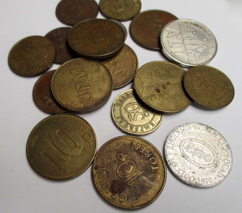 Misc. vintage Token Lot - Bell Fruit / Gaming tokens - etc .. mostly UK 1970s