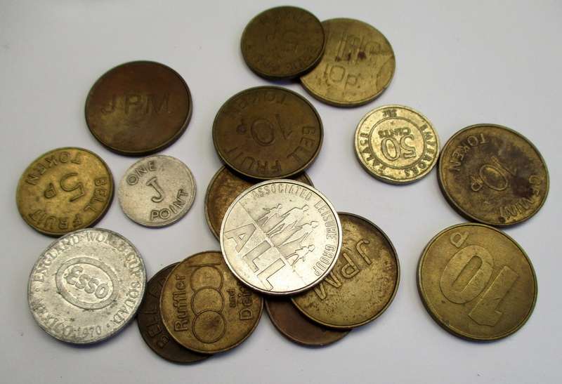 Misc. vintage Token Lot - Bell Fruit / Gaming tokens - etc .. mostly UK 1970s