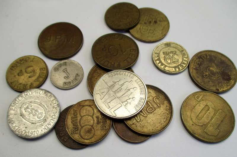 Misc. vintage Token Lot - Bell Fruit / Gaming tokens - etc .. mostly UK 1970s