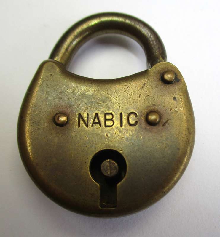 Vintage Nanbic Brass lock - small size, no key