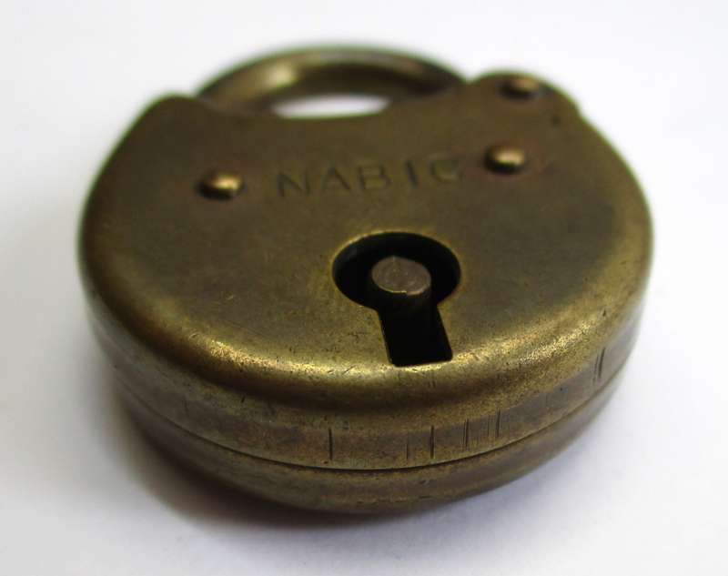 Vintage Nanbic Brass lock - small size, no key