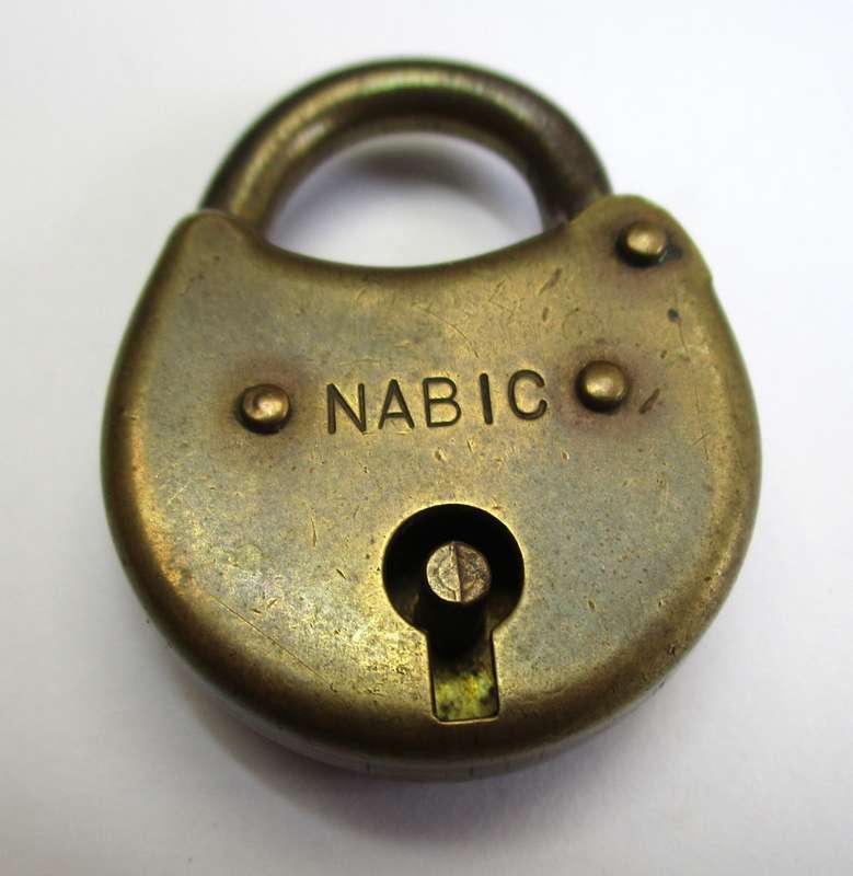Vintage Nanbic Brass lock - small size, no key