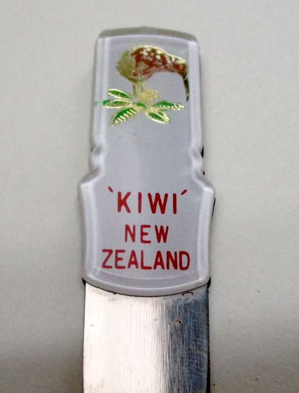 Vintage KIWI - New Zealand Letter Opener - small knife in sheath