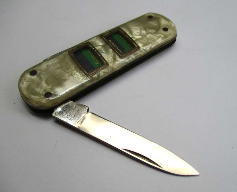 Rare - Unusual vintage folding knife / pocket knife - made in Solingen Germany