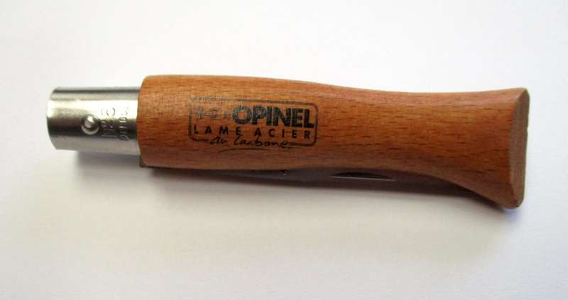 Vintage Opinel No 5 Folding Knife, Carbon steel blade, older stamp
