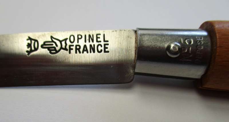 Vintage Opinel No 5 Folding Knife, Carbon steel blade, older stamp