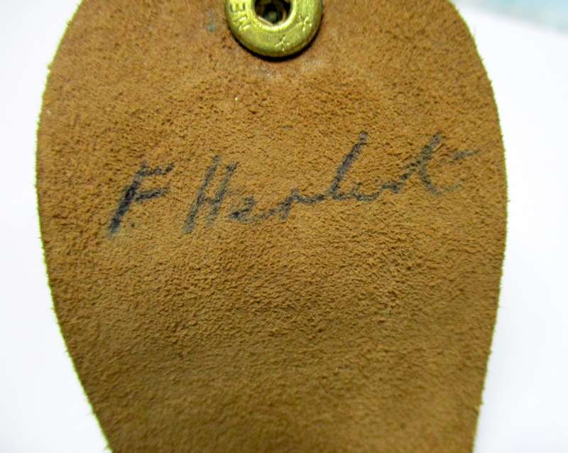 Vintage Swan Larger Bottle opener in original leather pouch, made in England.