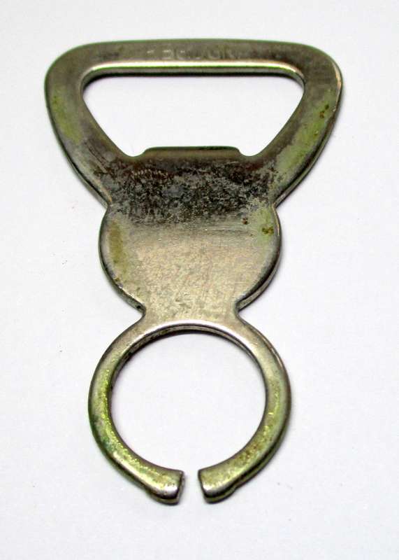 Vintage Swan Larger Bottle opener in original leather pouch, made in England.