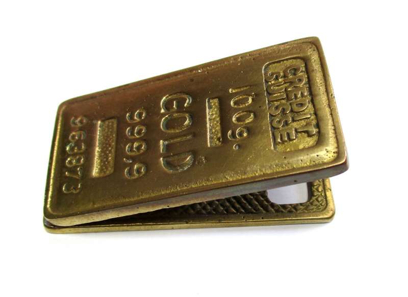 Credit Suisse 100g Gold 999.9 Paper clip made by Trivoli