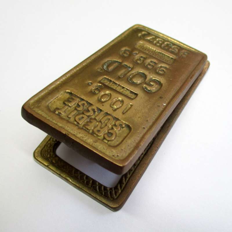 Credit Suisse 100g Gold 999.9 Paper clip made by Trivoli