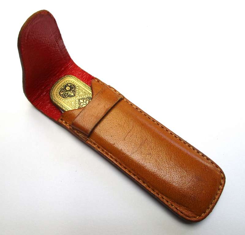 Vintage Solingen brass Toledo Gentleman`s pocket knife / folding knife - Bayer logo