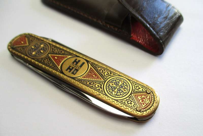 Vintage Brass Toledo Gentleman`s Pocket knife - SMF made in Solingen, Germany