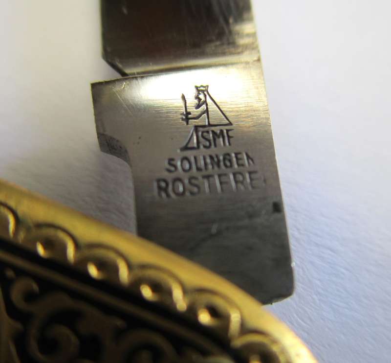Vintage Brass Toledo Gentleman`s Pocket knife - SMF made in Solingen, Germany