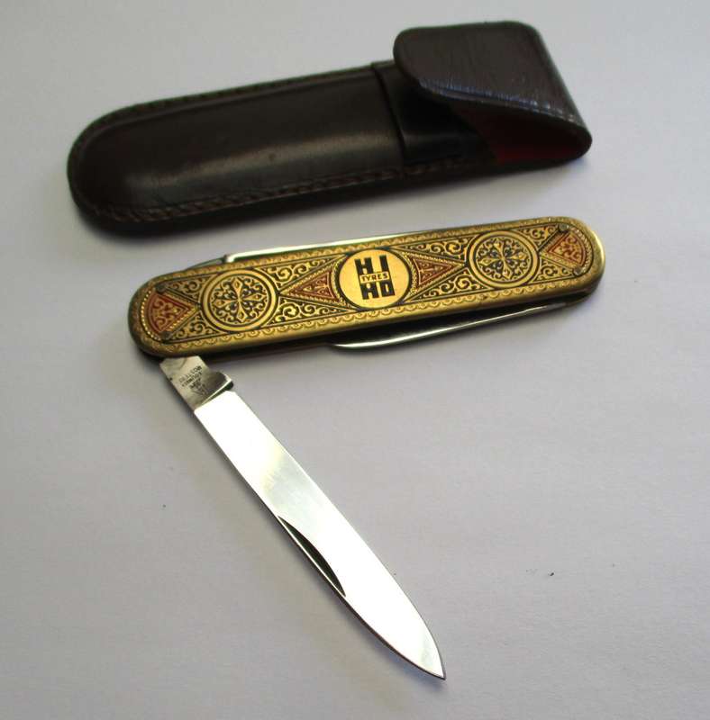 Vintage Brass Toledo Gentleman`s Pocket knife - SMF made in Solingen, Germany