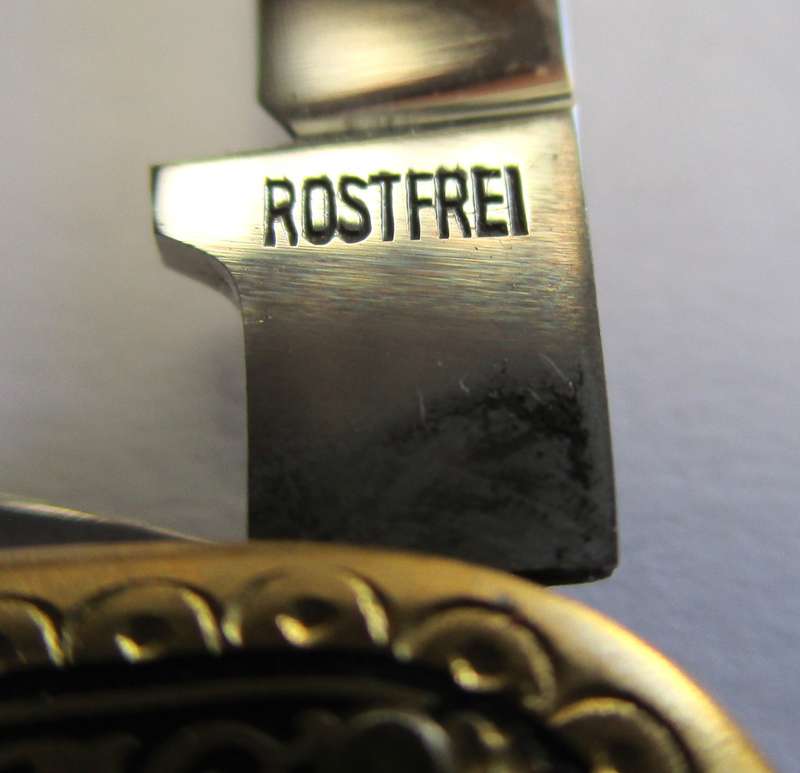 Vintage Brass Toledo Gentleman`s Pocket knife - SMF made in Solingen, Germany