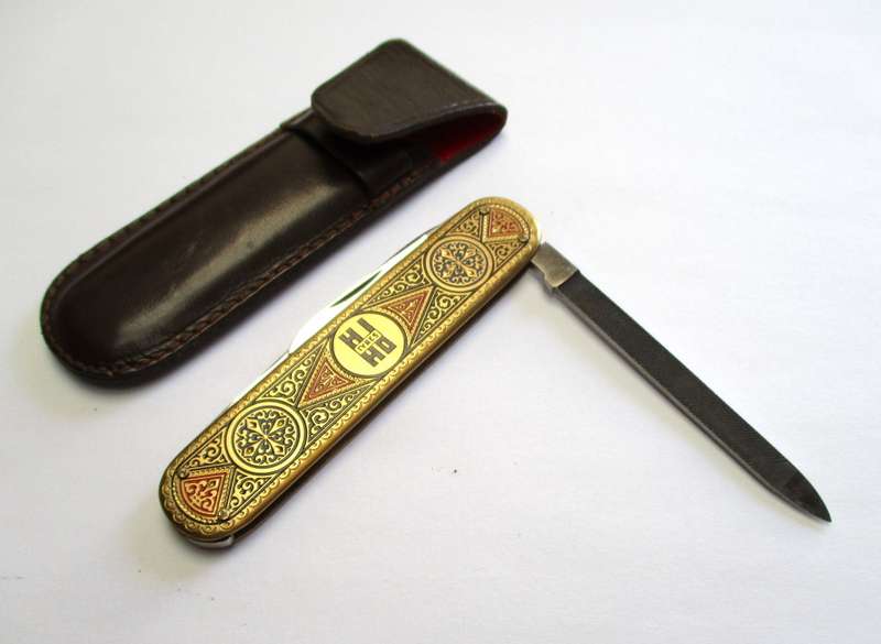 Vintage Brass Toledo Gentleman`s Pocket knife - SMF made in Solingen, Germany