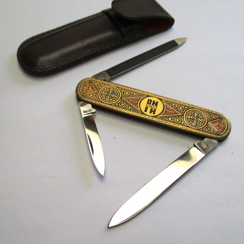 Vintage Brass Toledo Gentleman`s Pocket knife - SMF made in Solingen, Germany