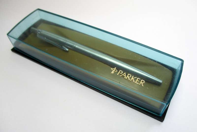 Vintage Parker Jotter ball point pen - Stainless steel 1970s - 80s Made in England