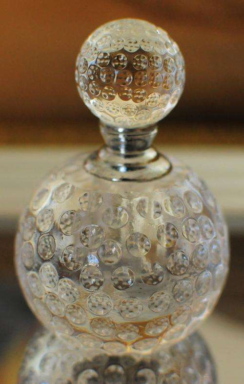 Perfume Glass Bottle 9cm tall and 6cm wide (Free oil perfume fill)