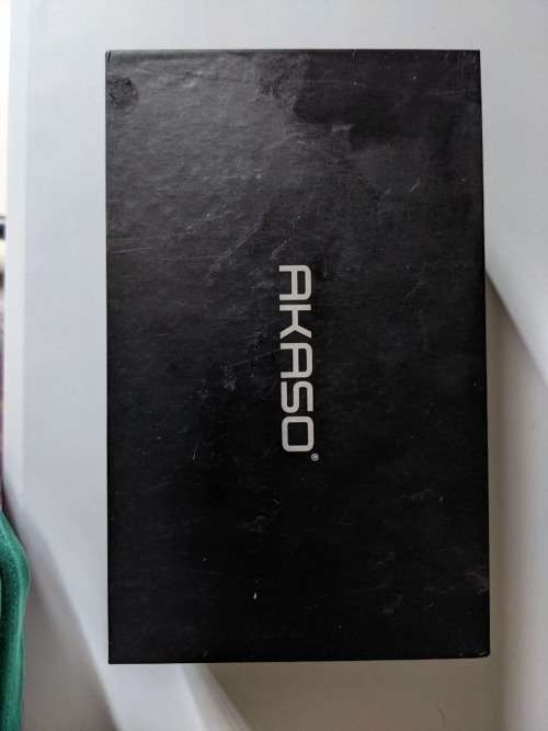 AKASO Mini Projector, Pocket-Sized DLP Portable Projector, 50 ANSI Lumens Video Projector